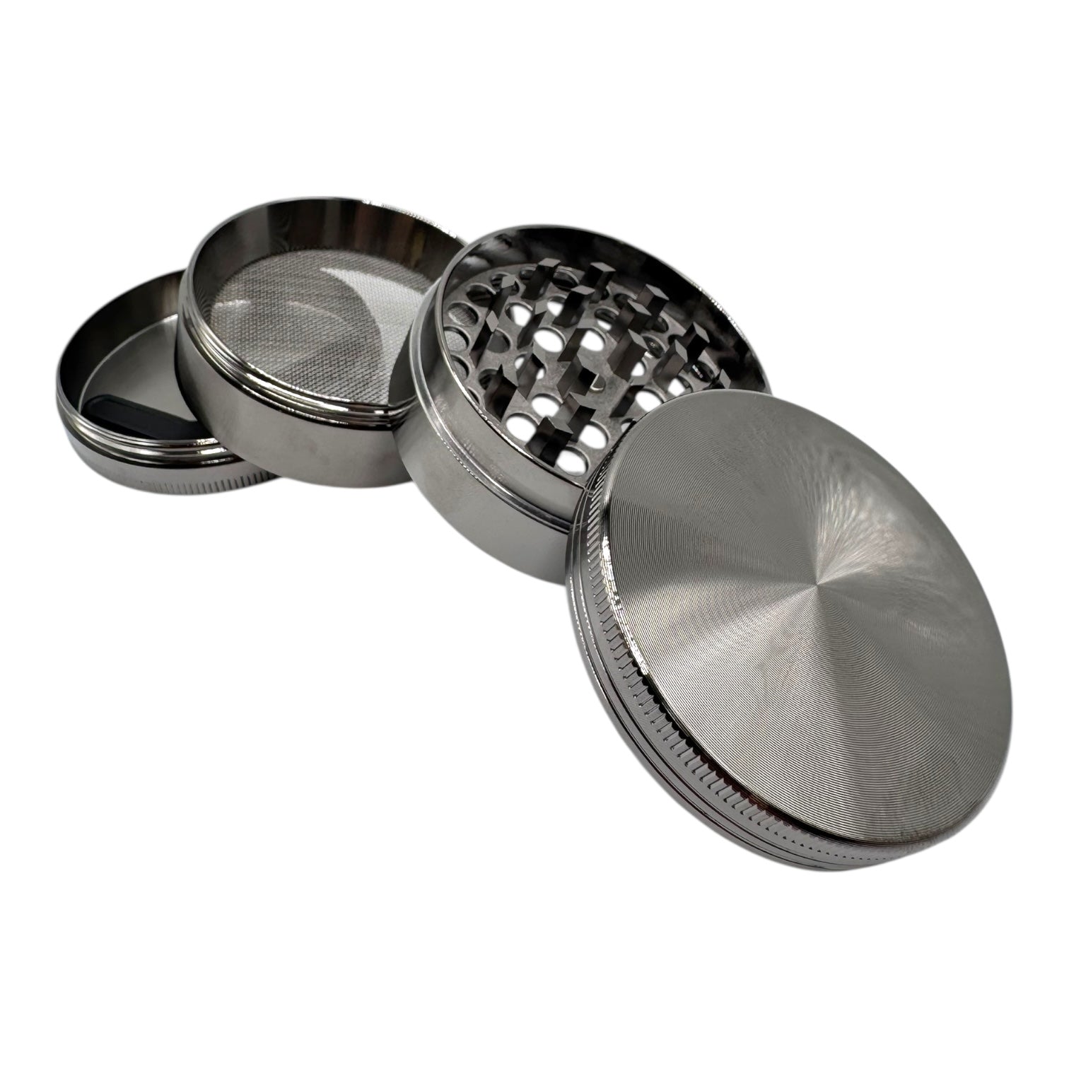 Gunmetal Grey Zinc Alloy 4pc Grinder