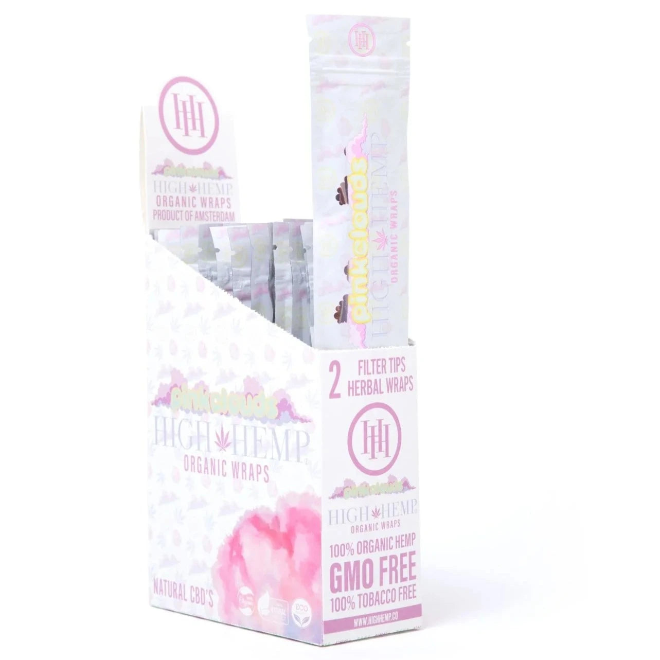 High Hemp Organic Wraps w/ Filter Tips (2 per pack / 25 packs Display)