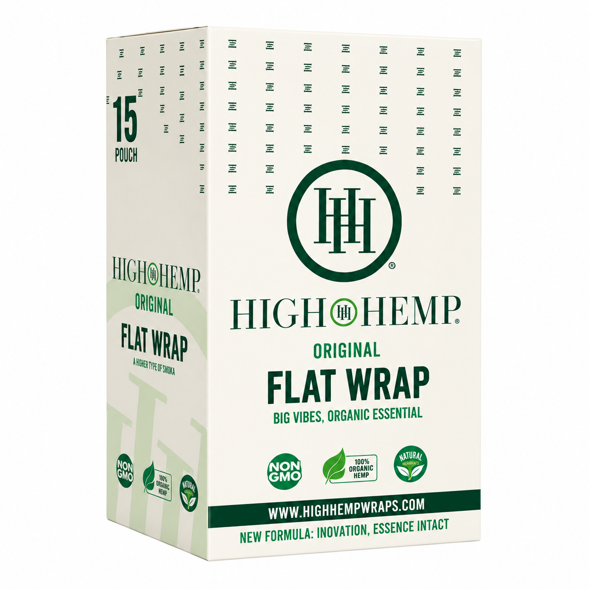 High Hemp Flat Wrap 4pk 15ct Box