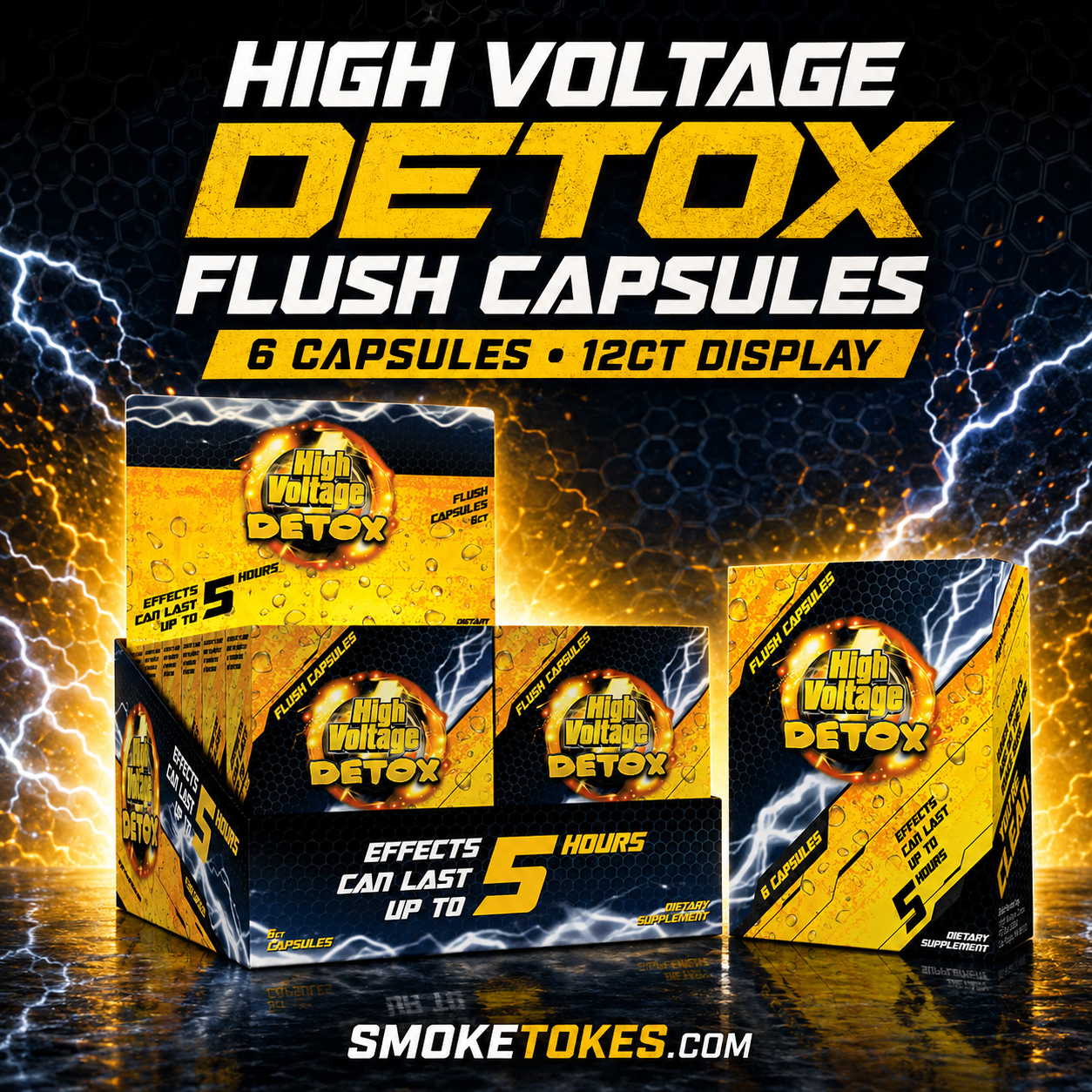 High Voltage Detox Flush Capsules (6 Capsules/12ct Display)