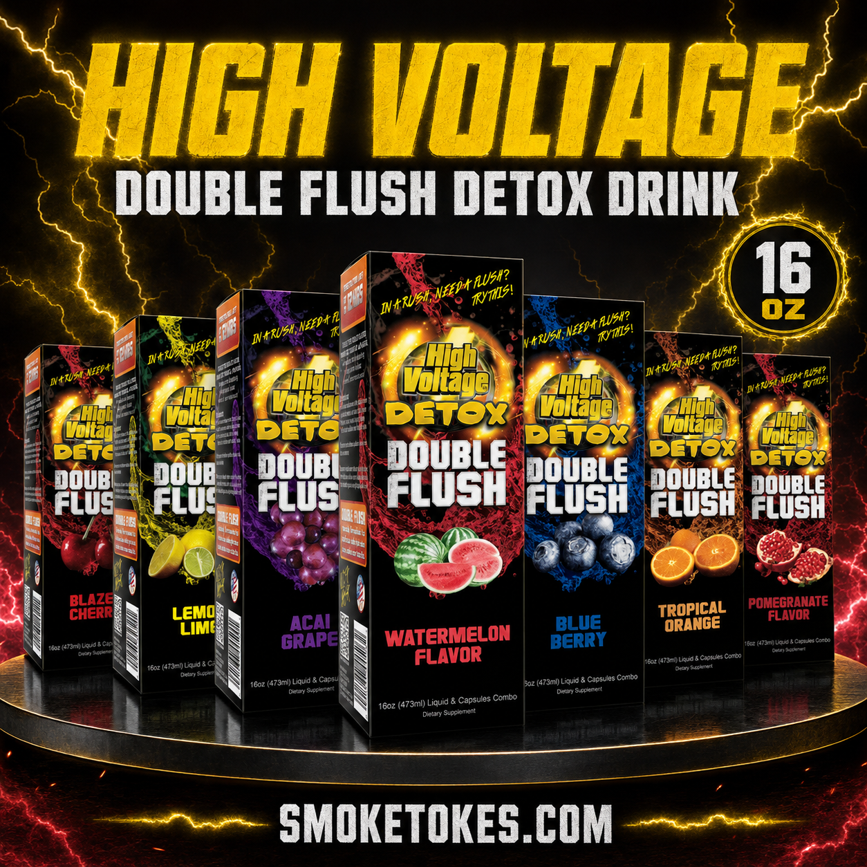 High Voltage Double Flush Detox Drink 16oz