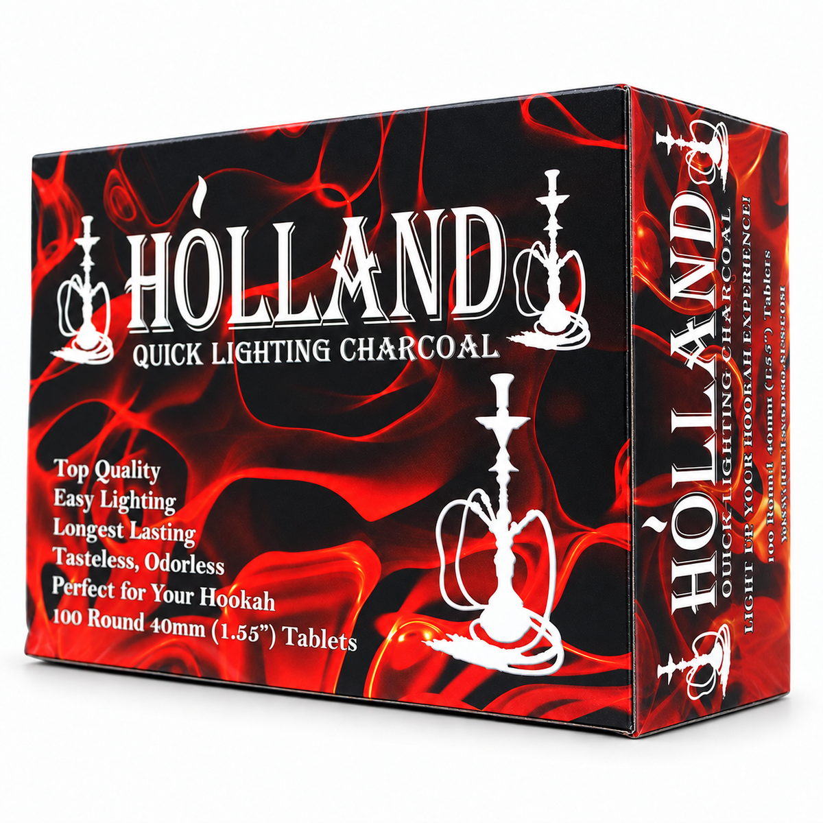 Holland 40mm Hookah Charcoal 100 Pcs