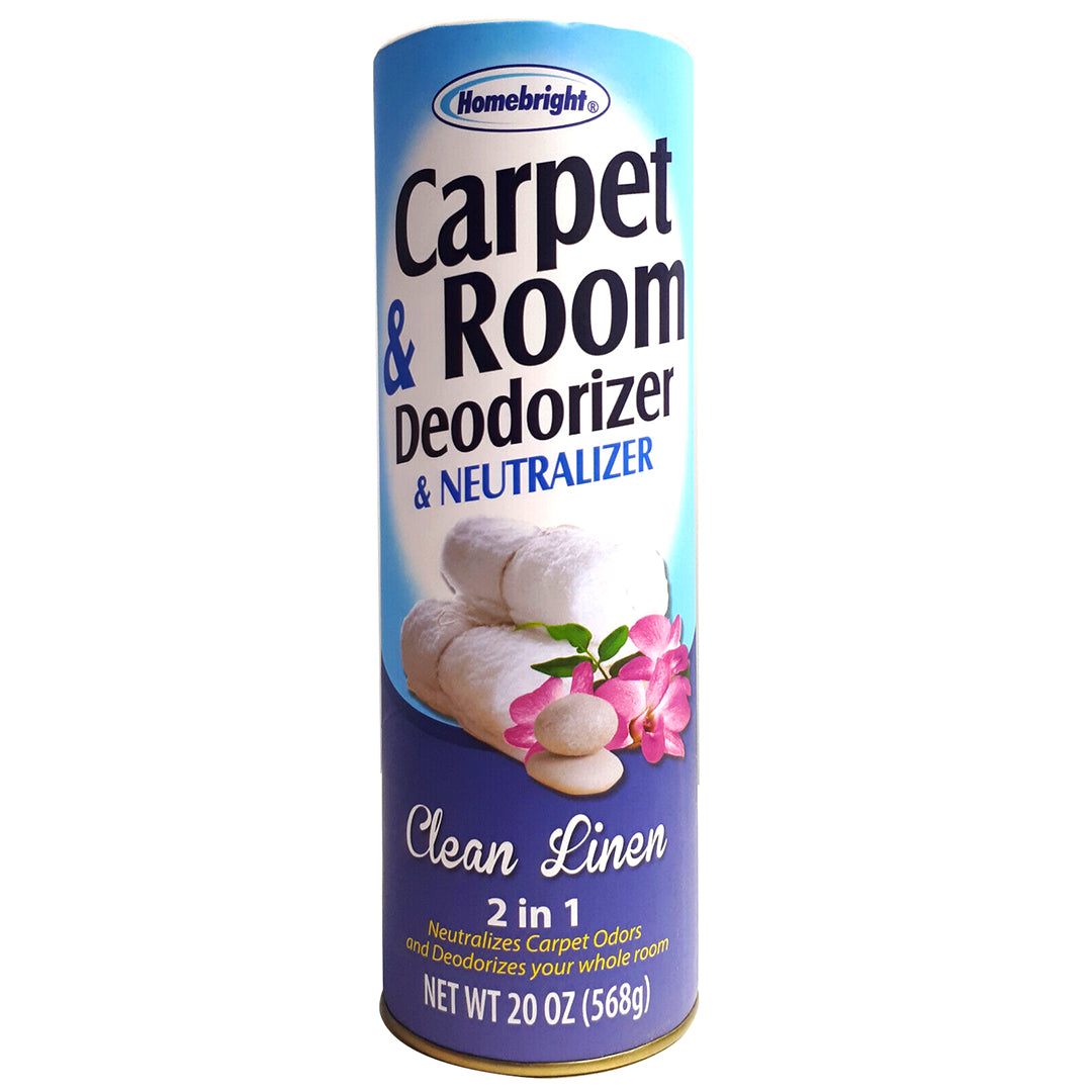 Homebright Carpet & Room Deodorizer Clean Linen 20oz Safe Can