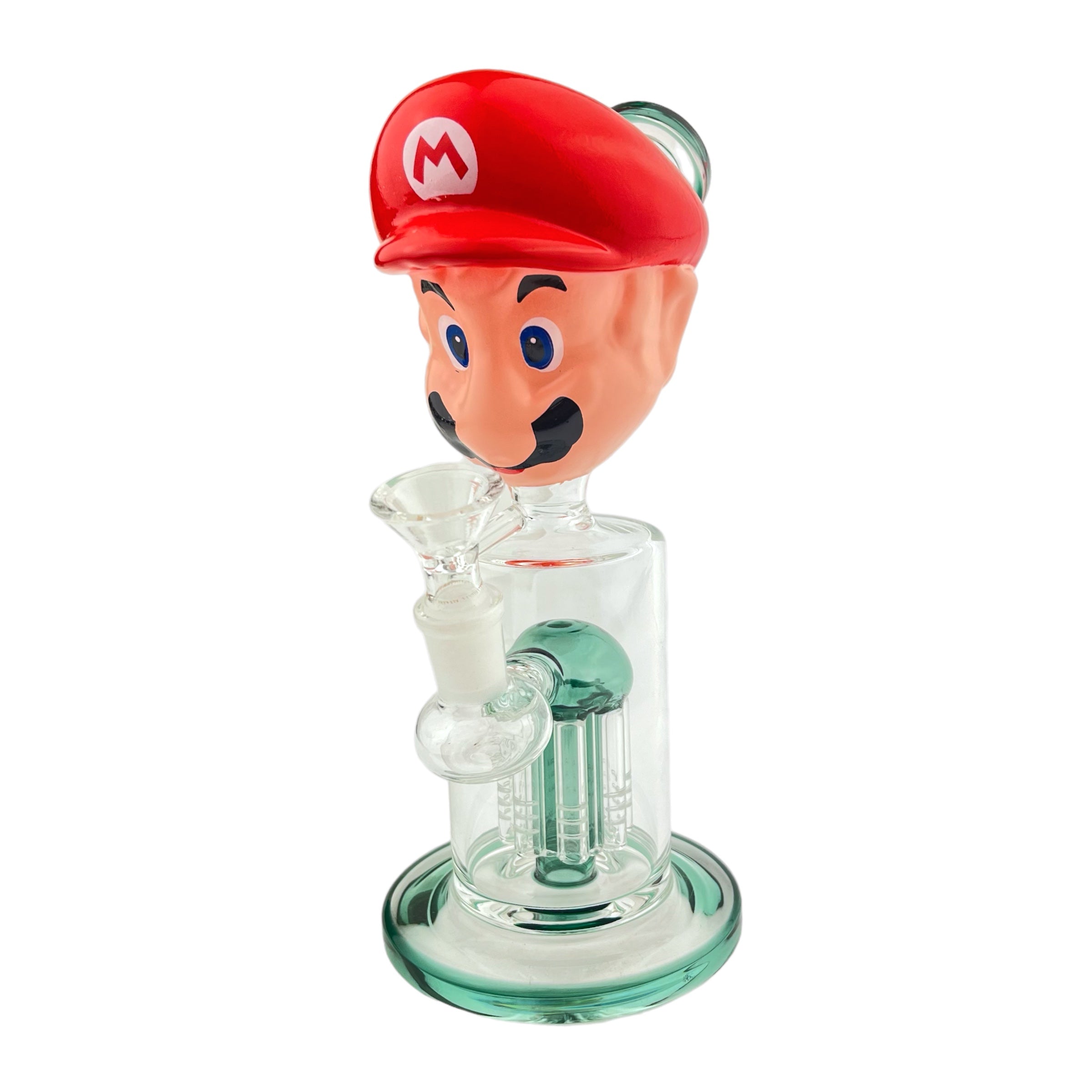 8" Character Head Percolator Glass Water Pipe