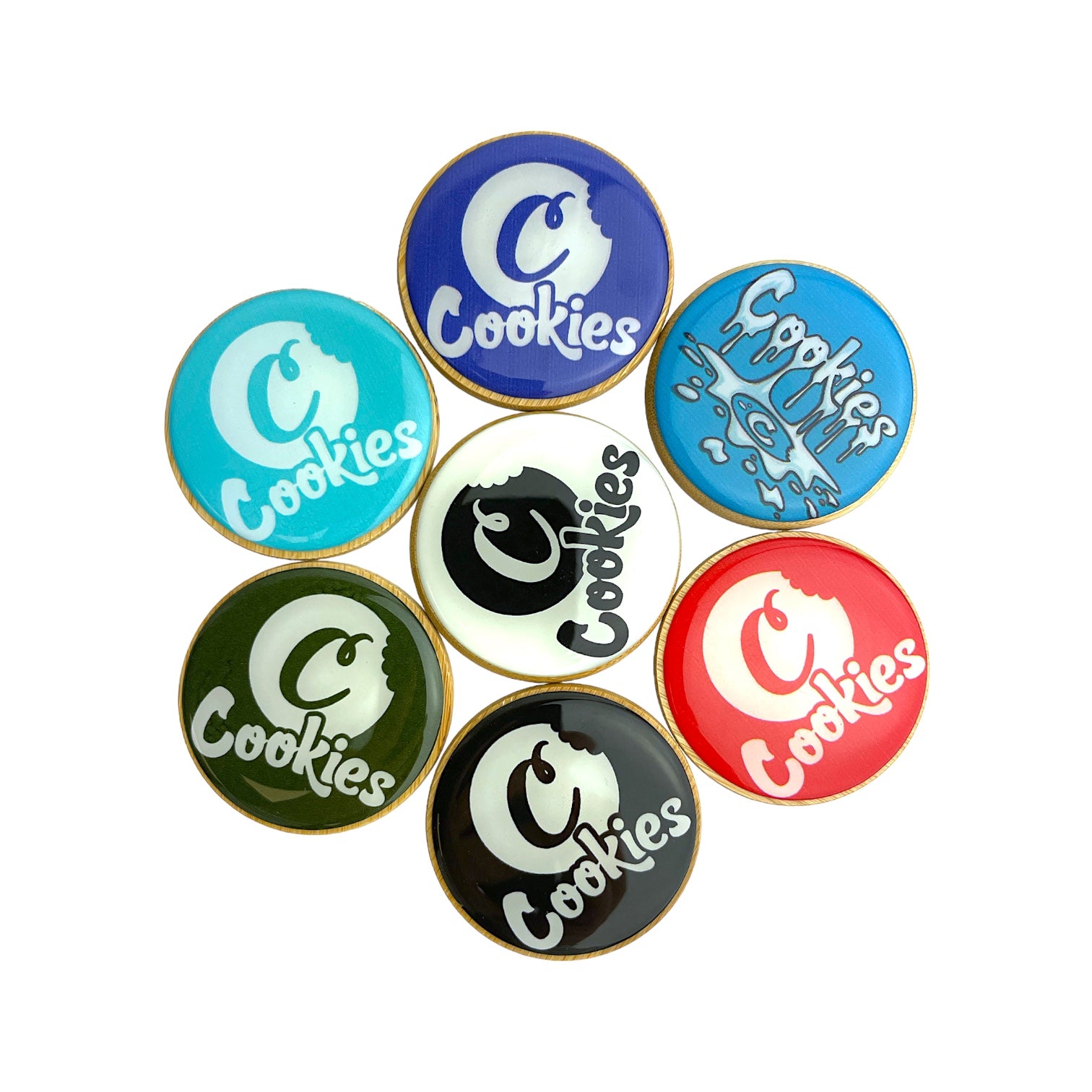 Small Bamboo Lid Air Tight Glass Jar with COO Head Sticker Design