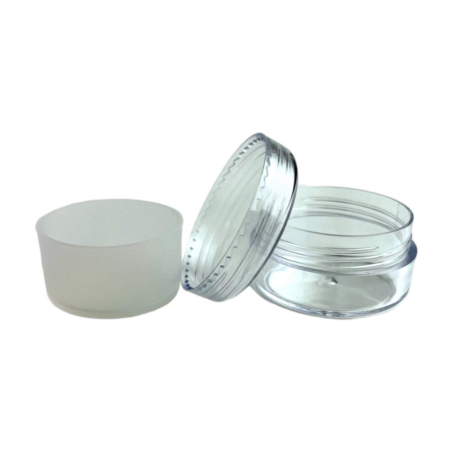10g Clear Plastic Jar with Silicone Insert