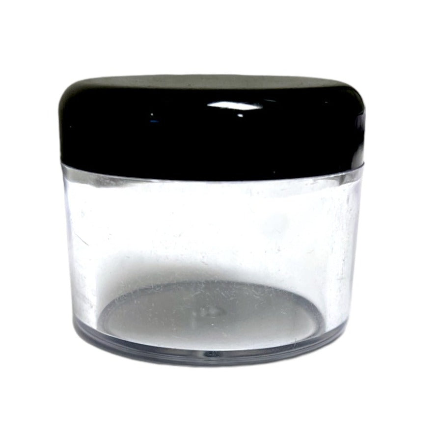 20ml Clear Plastic Jar W/ Black Cap