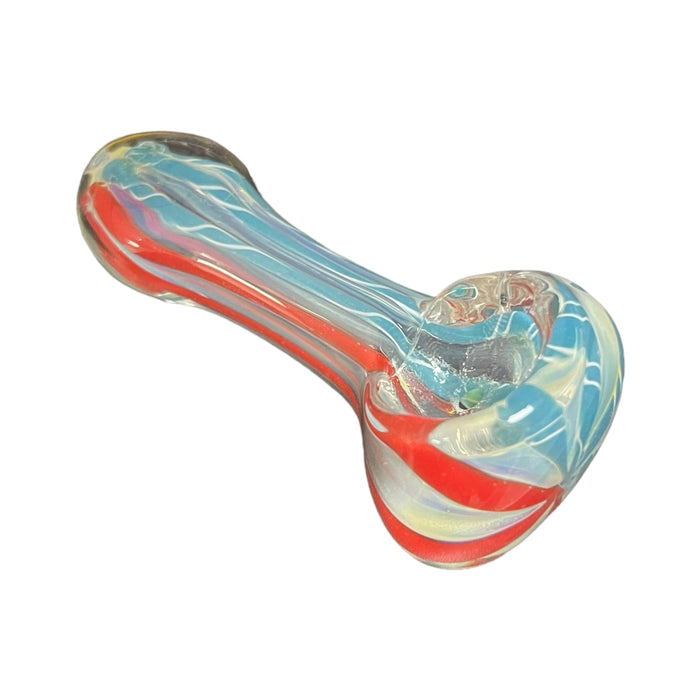 3" Fumed Swirl Design Glass Hand Pipe (Assorted Colors)