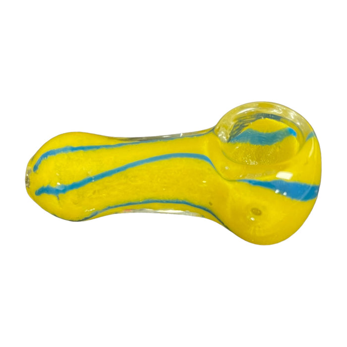 3" Peanut Stripes Glass Hand Pipe (Assorted Colors)