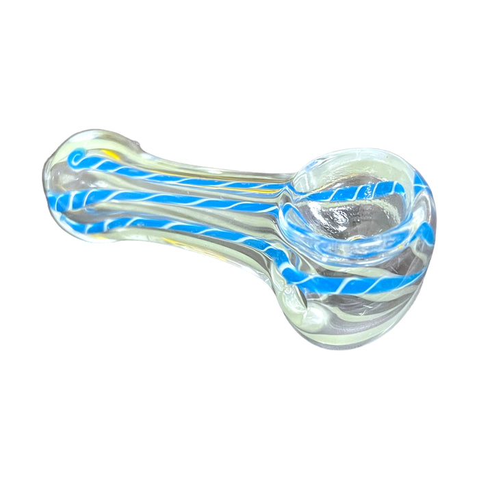 3" Peanut Wig Wag Glass Hand Pipe (Assorted Colors)