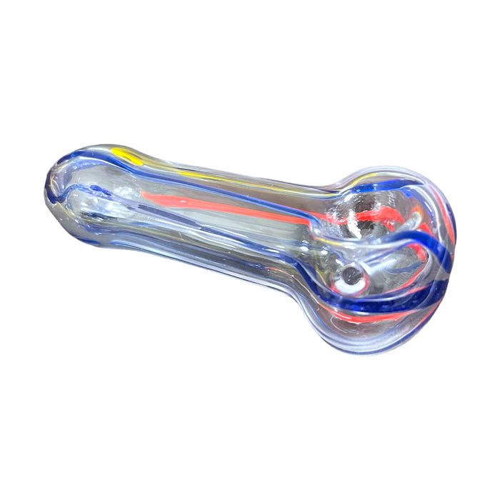 3" Peanut Wig Wag Glass Hand Pipe (Assorted Colors)