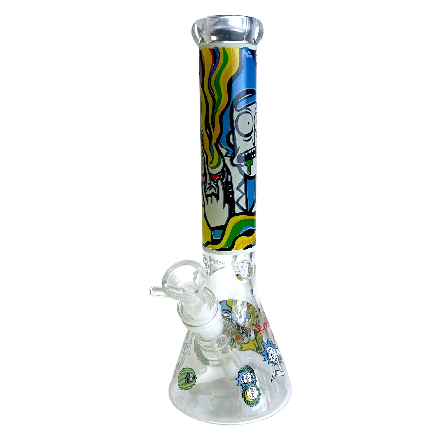 10.5" RM Glow In The Dark Beaker Glass Water Pipe