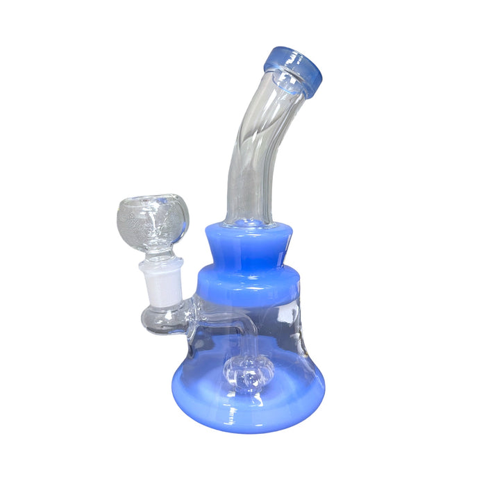 6.5" Bent Neck w/ Shower Perc Glass Water Pipe