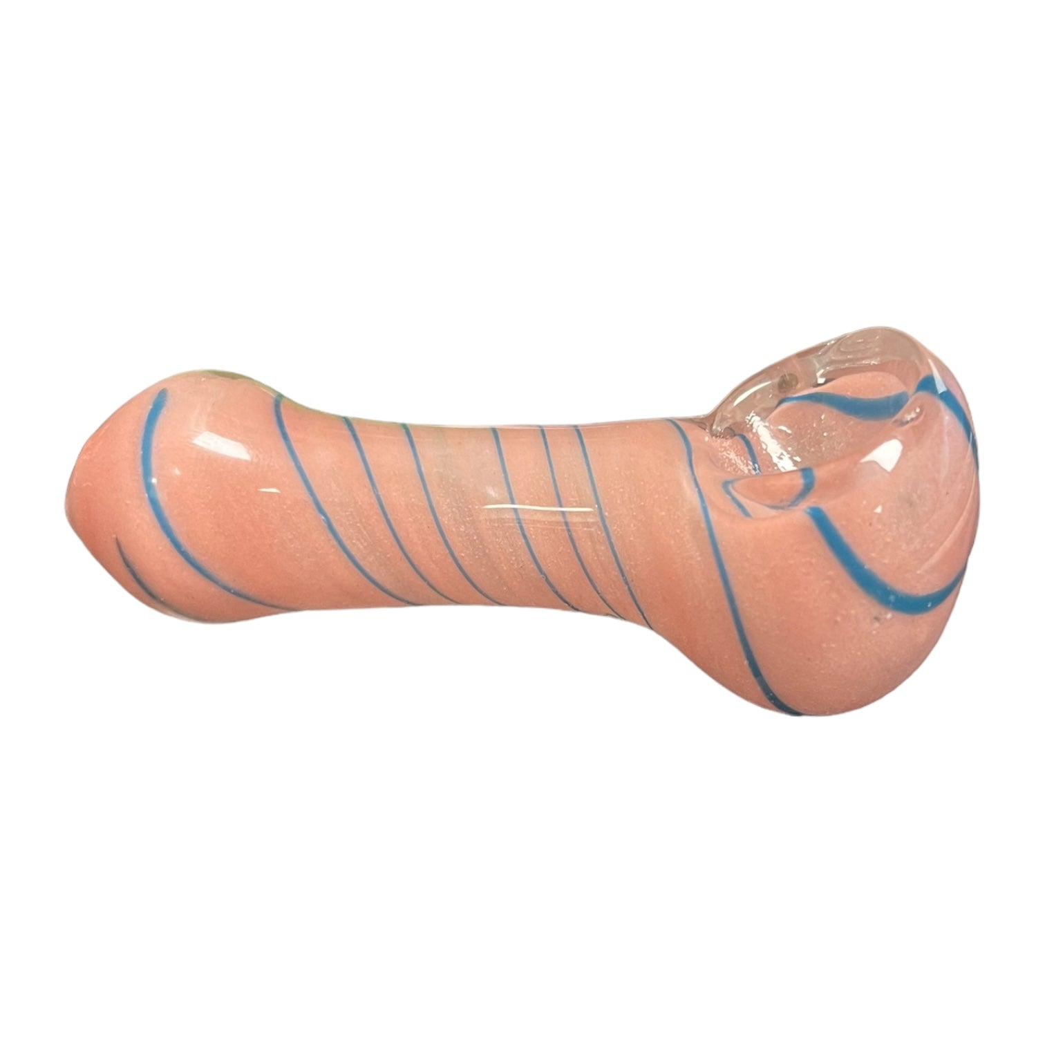 3" Peanut Solid w/ Stripes Hand Pipe - (Assorted Colors)