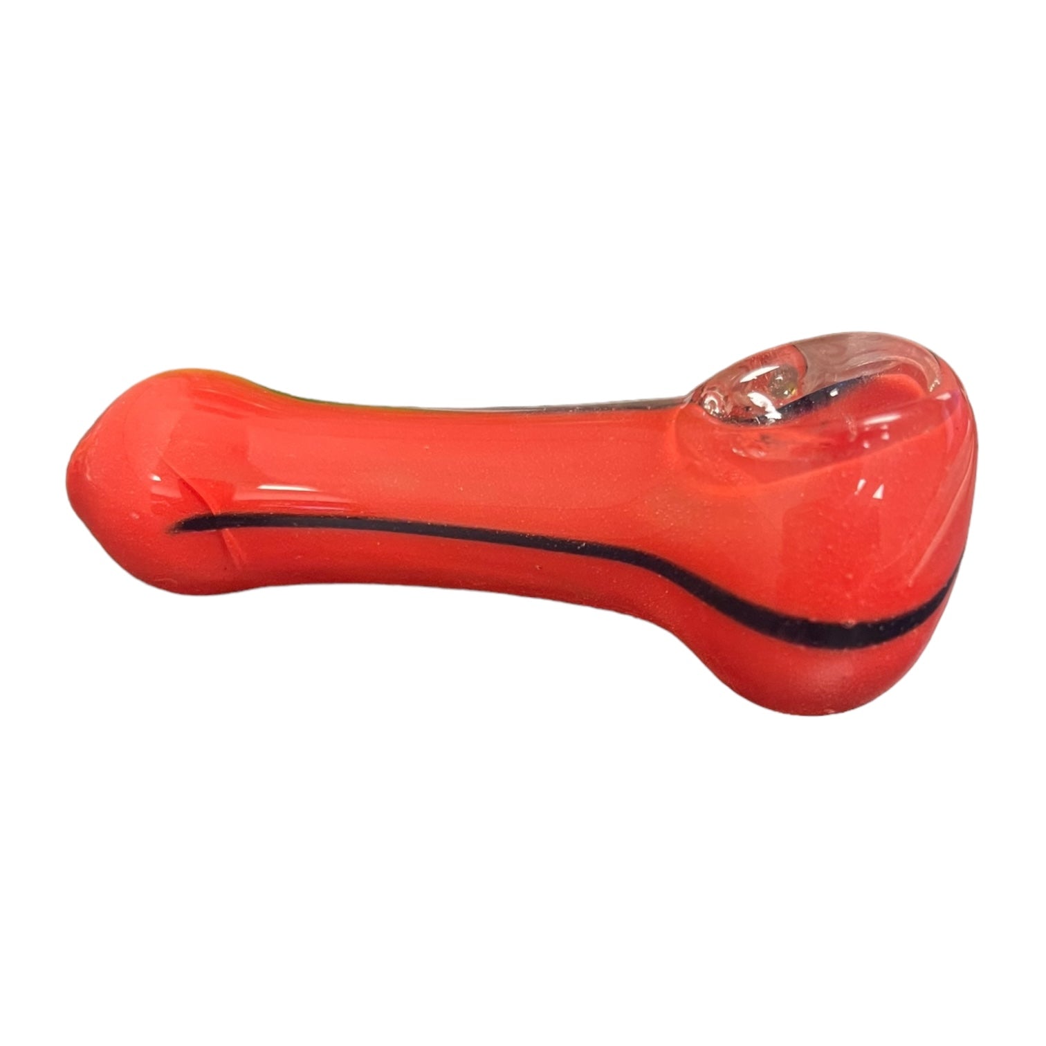 3" Peanut Solid w/ Stripes Hand Pipe - (Assorted Colors)