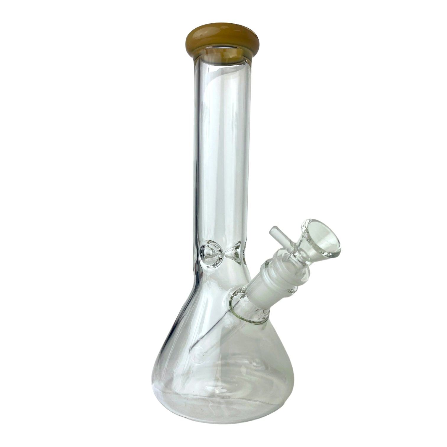 8" Beaker Colored Top G/G Glass Water Pipe