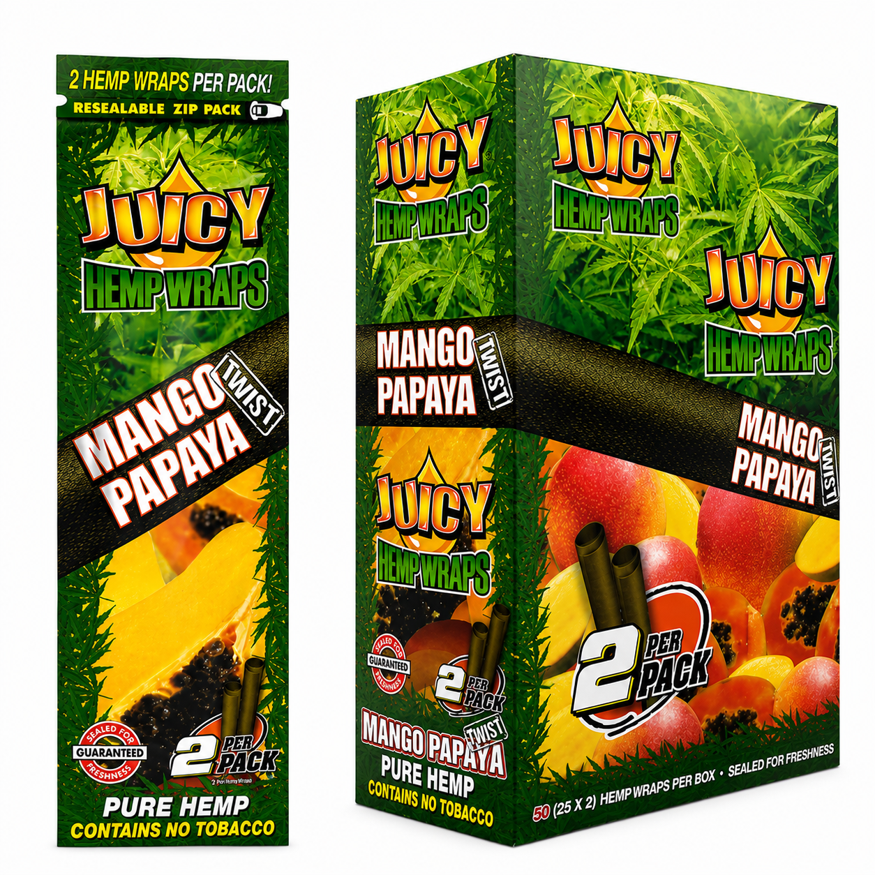 Juicy Hemp Wraps 2pk - 25x2pk Display