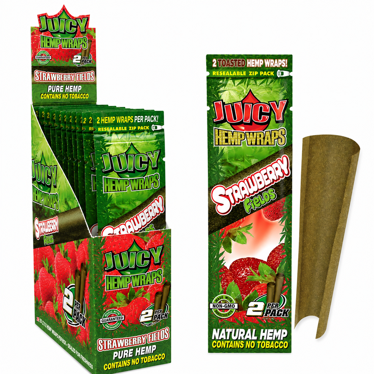 Juicy Hemp Wraps 2pk - 25x2pk Display
