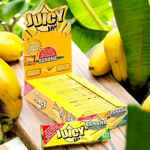 Juicy Jay's 1 1/4" Size Rolling Paper Banana Flavor