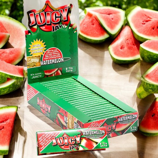 Juicy Jay's 1 1/4" Size Rolling Paper Watermelon Flavor