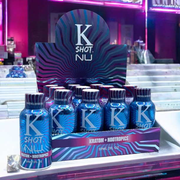 K Shot NU "+ Nootropics" 2FL OZ Liquid -12pc / Display |12 Display / Case