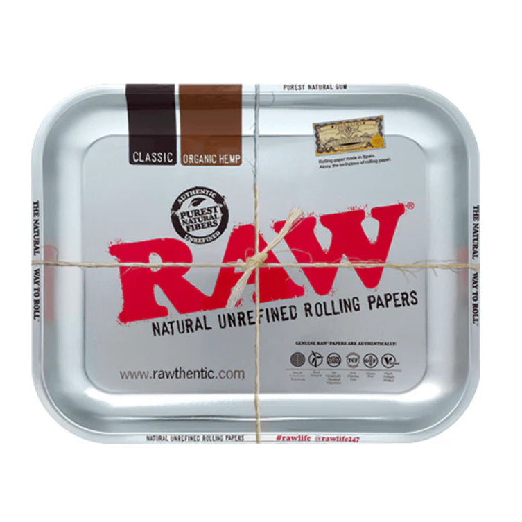 Large Raw Silver Rolling Tray 11" x 14" - 25/Mc