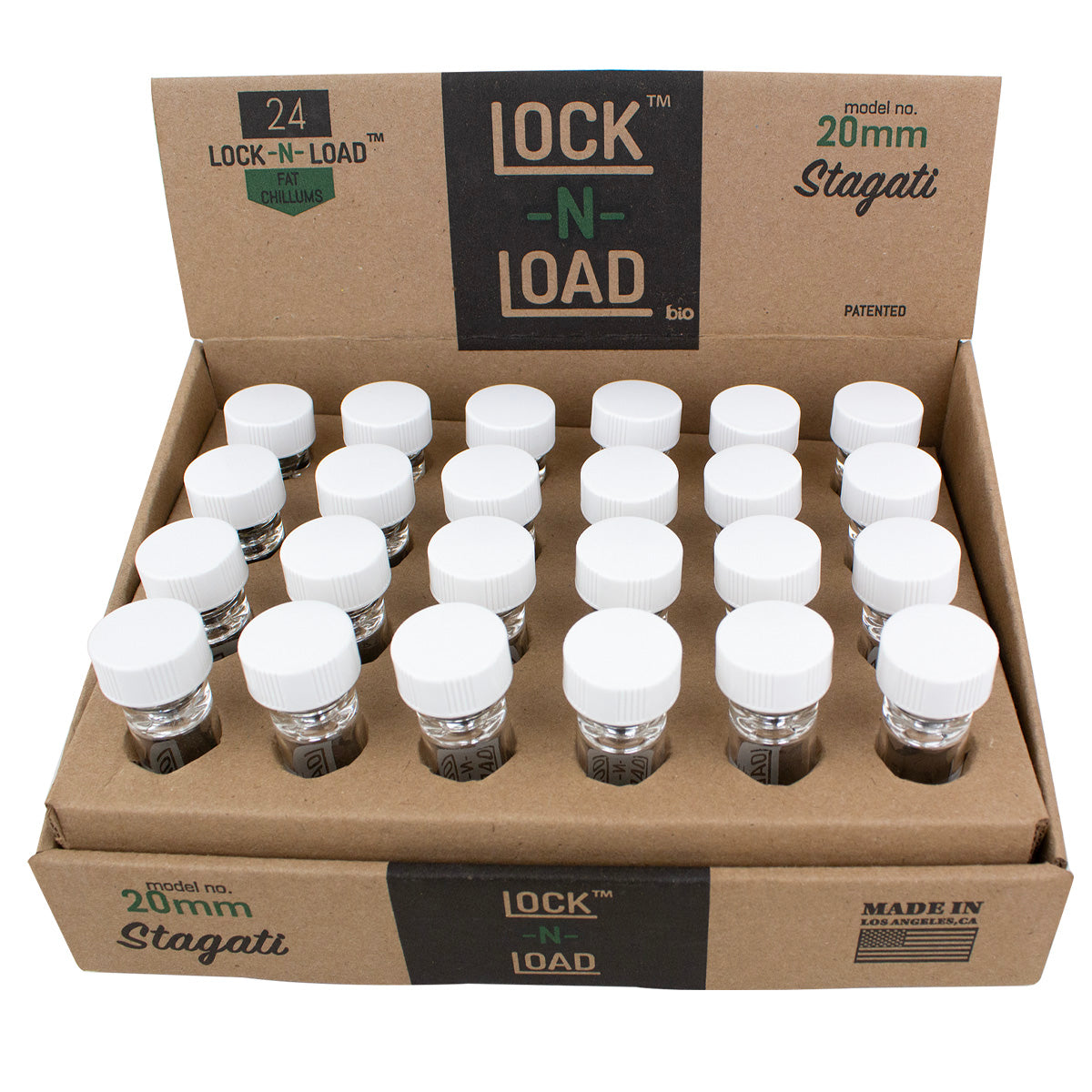 Lock-N-Load Glass Fat Chillum Stagati 20mm (24pcs)