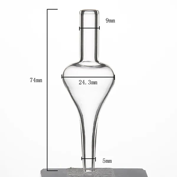 Long Glass Carb Cap for Diamond Knot Loop Banger