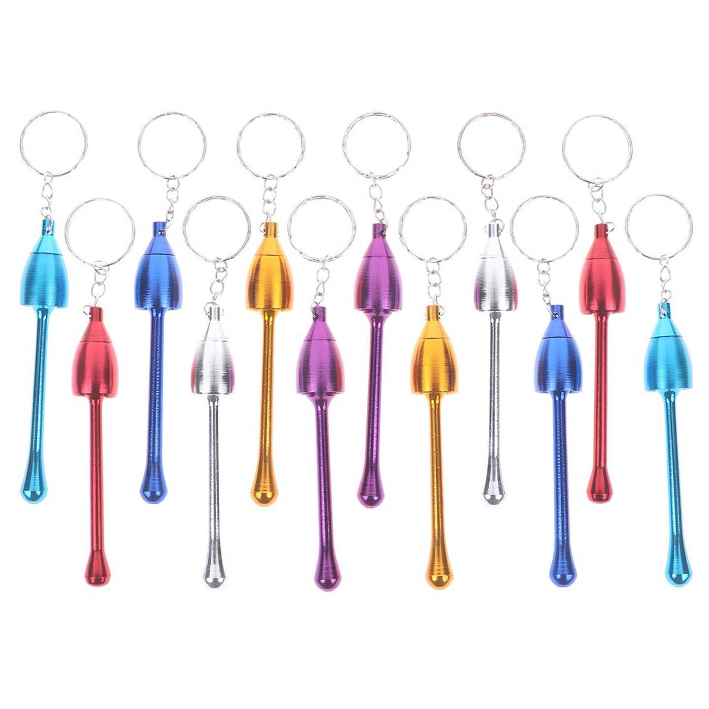 Mushroom Keychain - Metal Chillum Hand Pipe