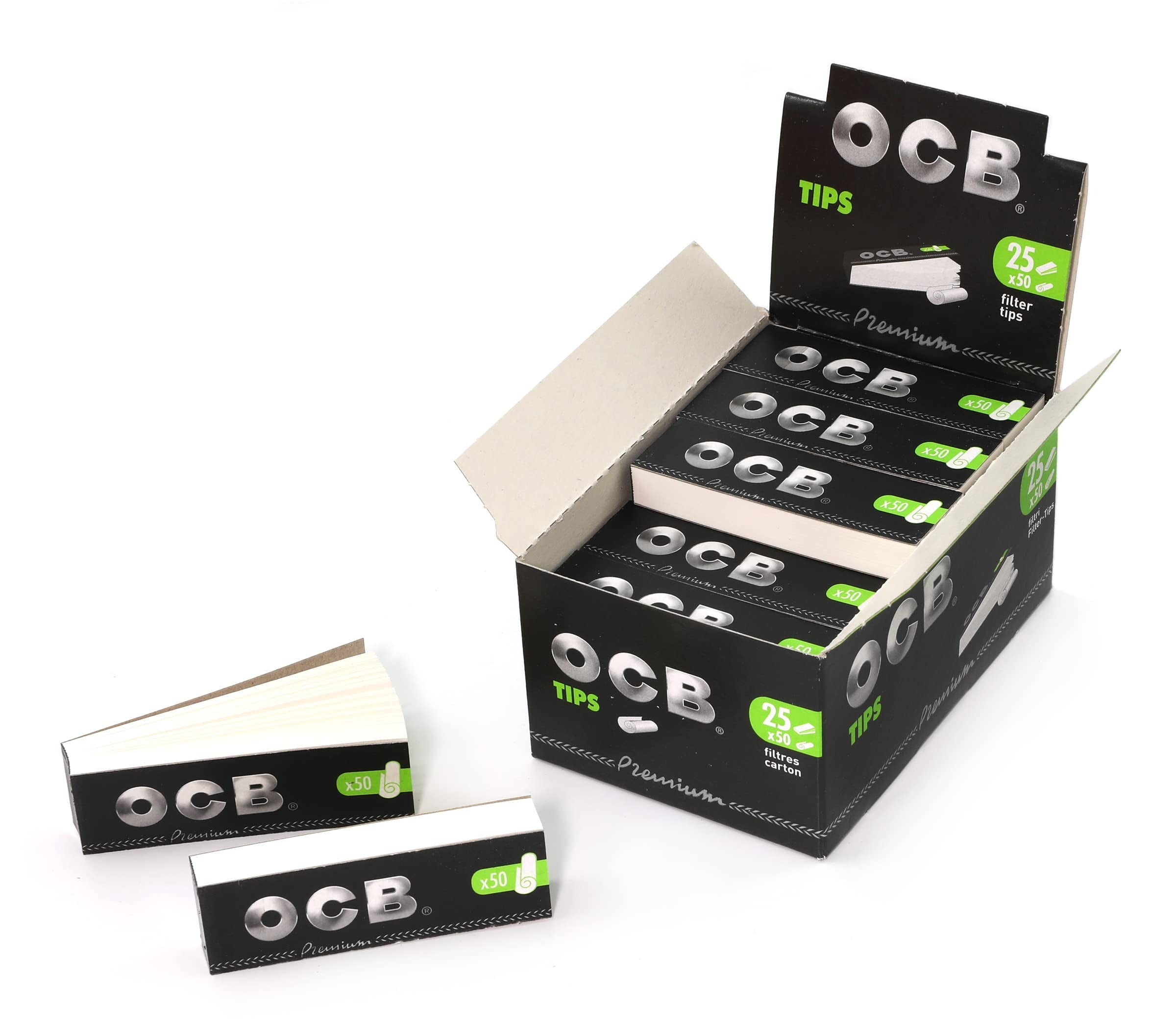 OCB Premium Tips Filter (25 booklets x 50 Paper)