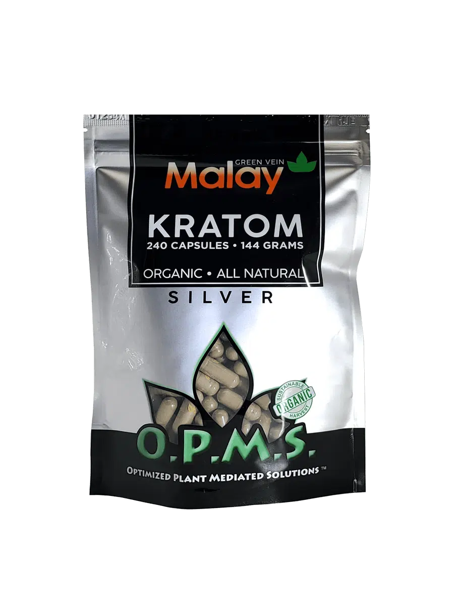 OPMS Kratom Silver Capsules 240 Count