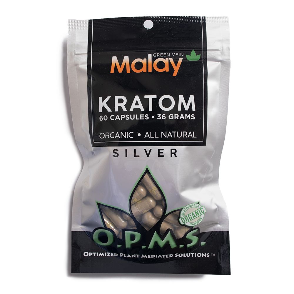 OPMS Kratom Silver Capsules 60 Count