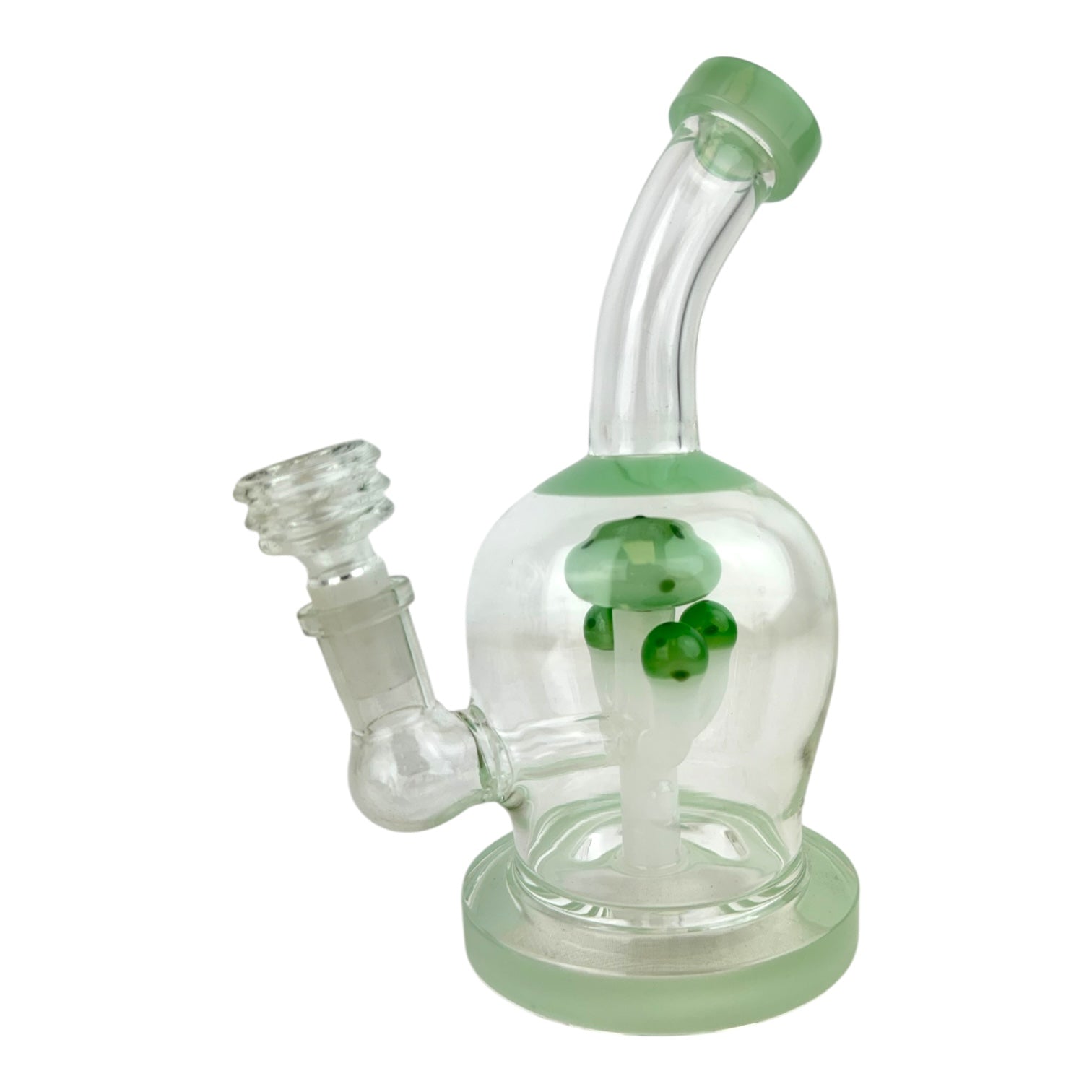 6" Mushroom Bent Neck Glass Water