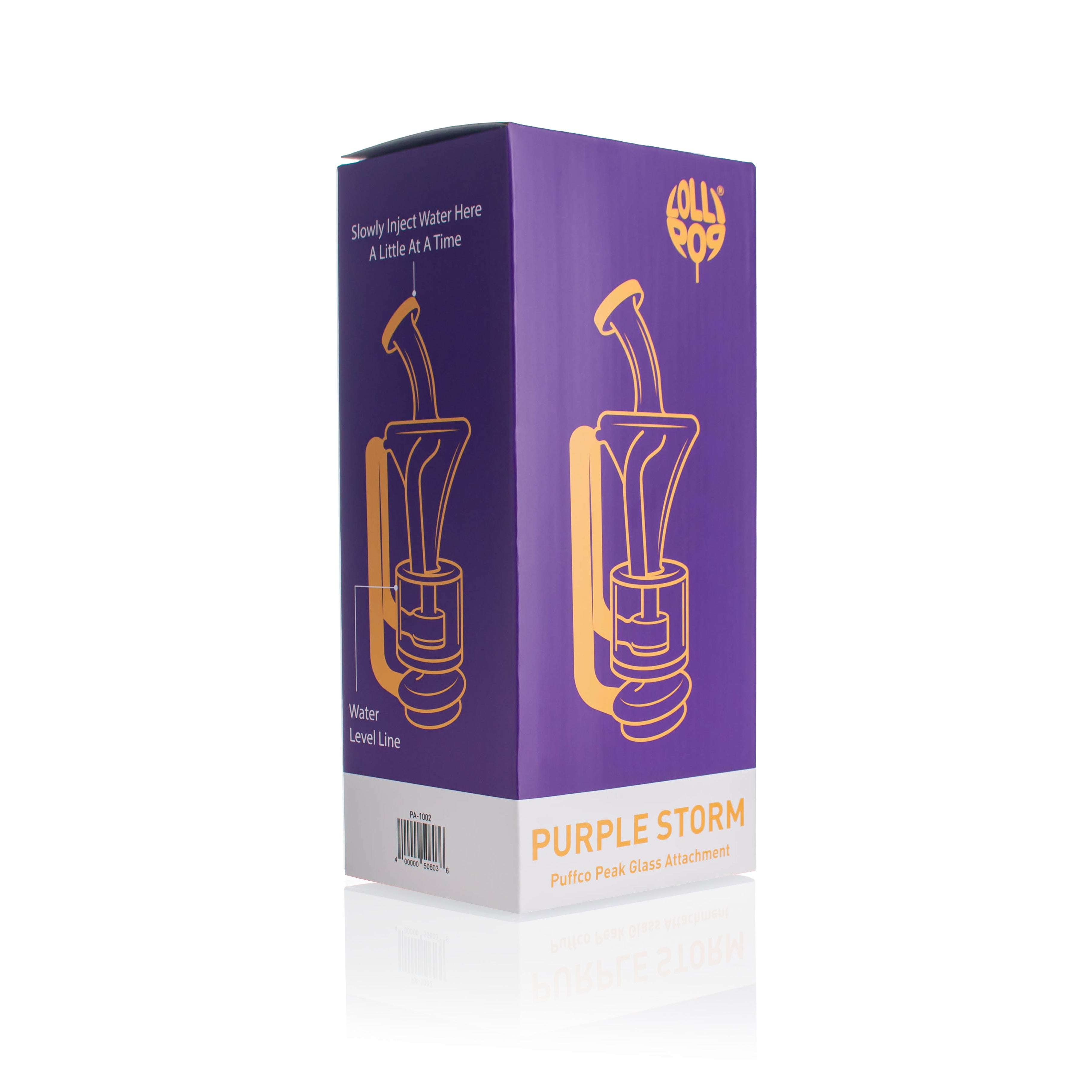 Lollipop Purple Storm Series I Puffco Peak Peak Recycler Glass Attachement I Asst Colors