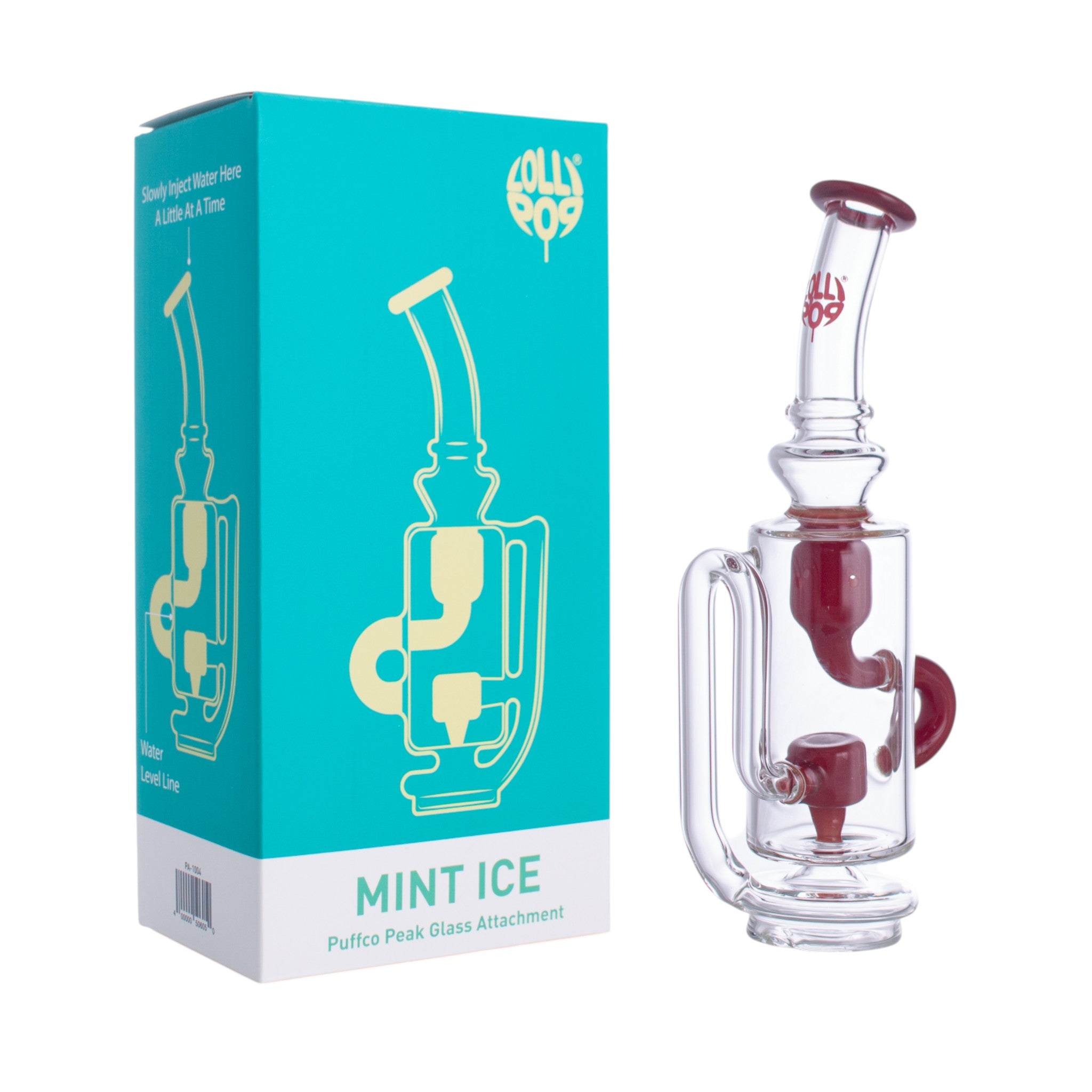 Lollipop Mint Ice Series I Puffco Peak Recycler Glass Attachement I Asst Colors