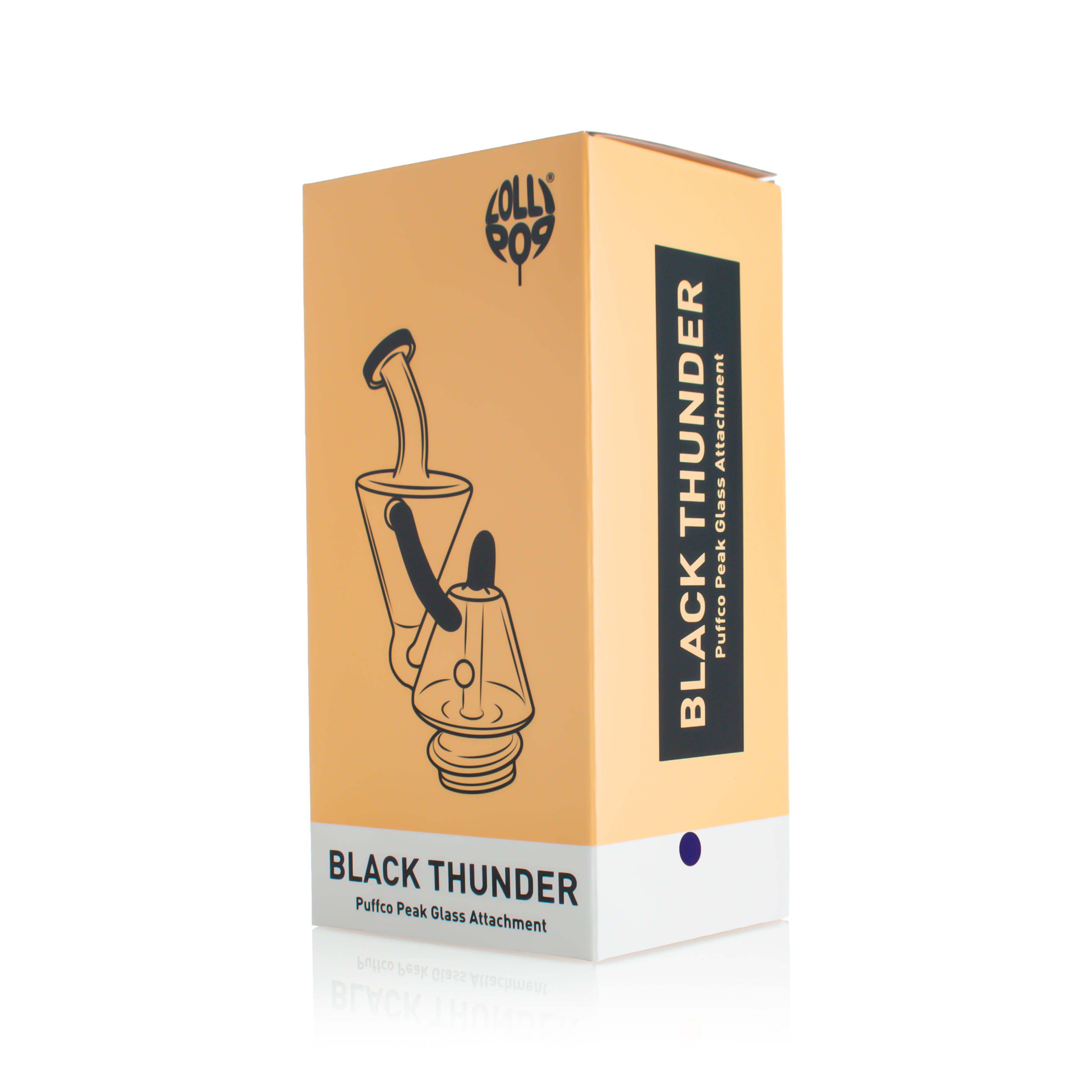 Lollipop Black Thunder Series I Puffco Peak Recycler Glass Attachement I Asst Colors