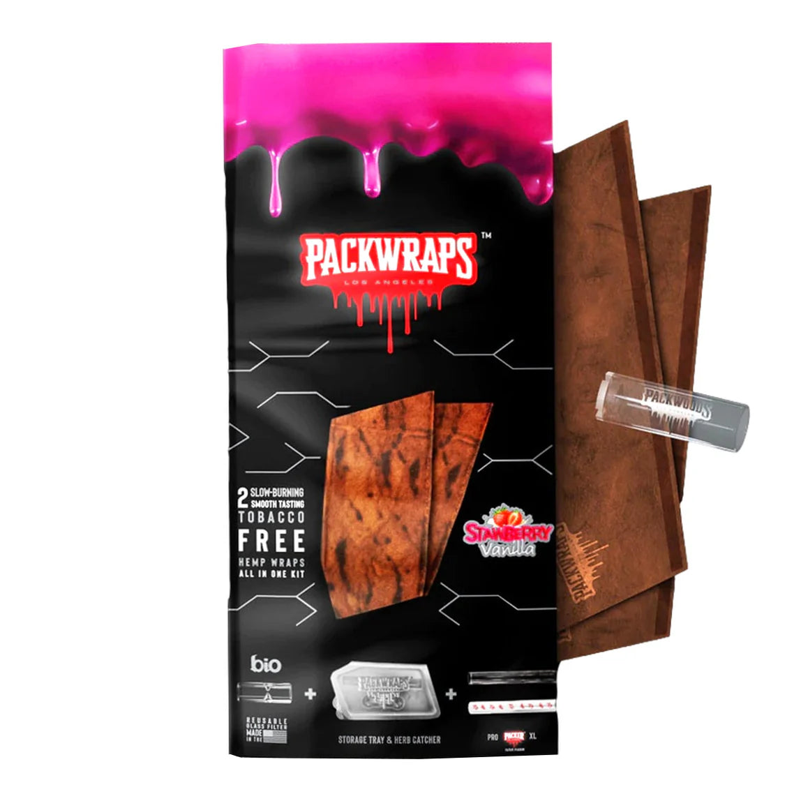 Packwraps X Twisted Hemp Wraps -(2 Wraps Per Pack) (10 Packs in a Box Display) (30pcs/cs)