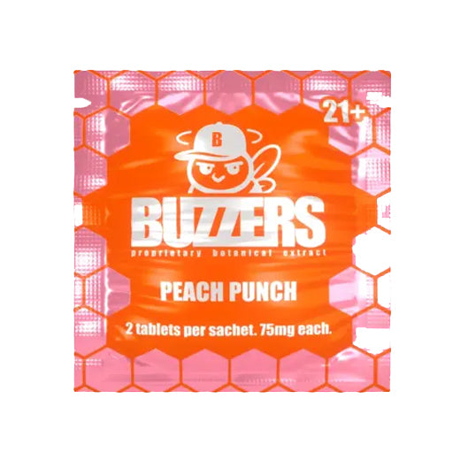 "Buzzers" 75mg - 2ct Sachet 15pk/Dis I 30 Display
