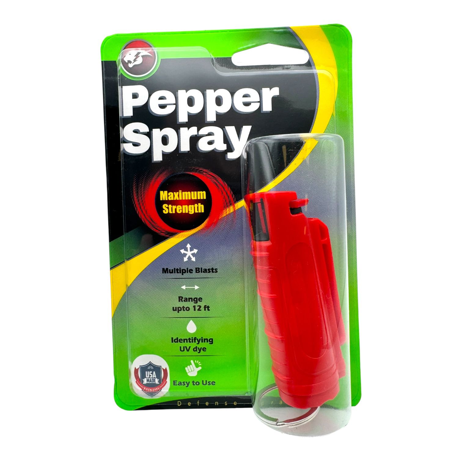 Cheetah Pepper Spray Maximum Strength w/Key-Chain Case Self Defense