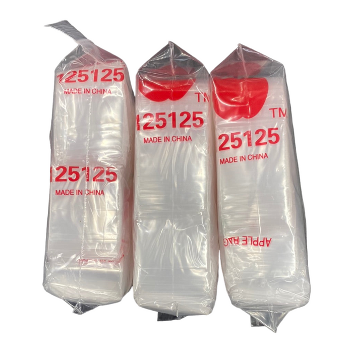 Apple 125125 Clear Plastic Ziplock Baggies (1,000 Bags)