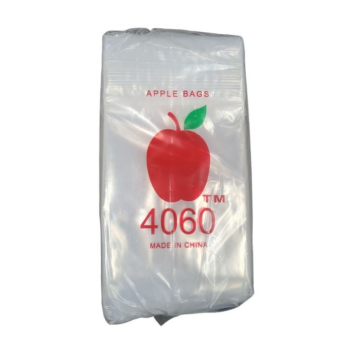 Apple 4060 Clear Plastic Ziplock Baggies (1,000 Bags)