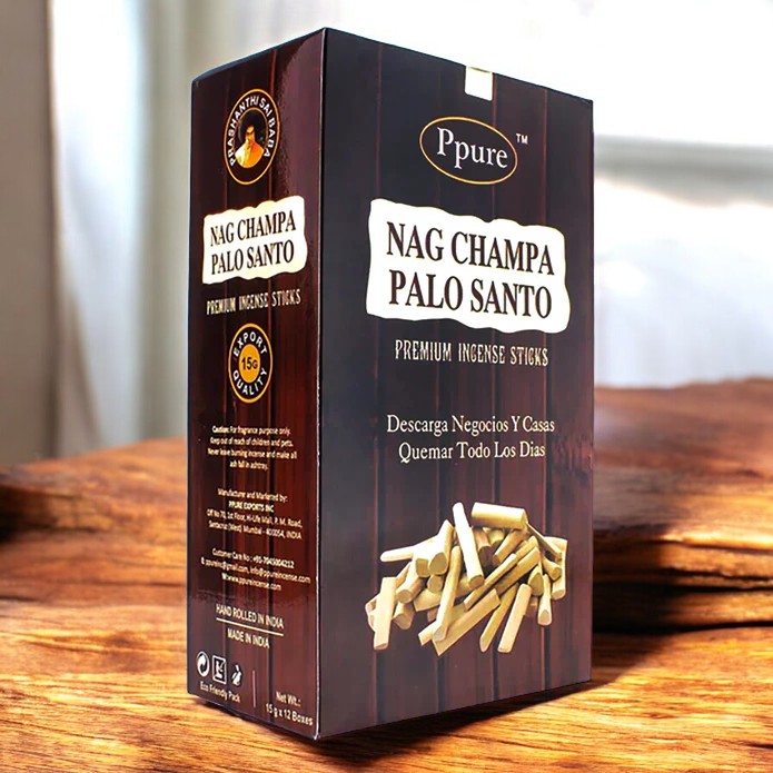 Ppure Nag Champa 15g Premium Masala Incense Sticks (12 Box Display)