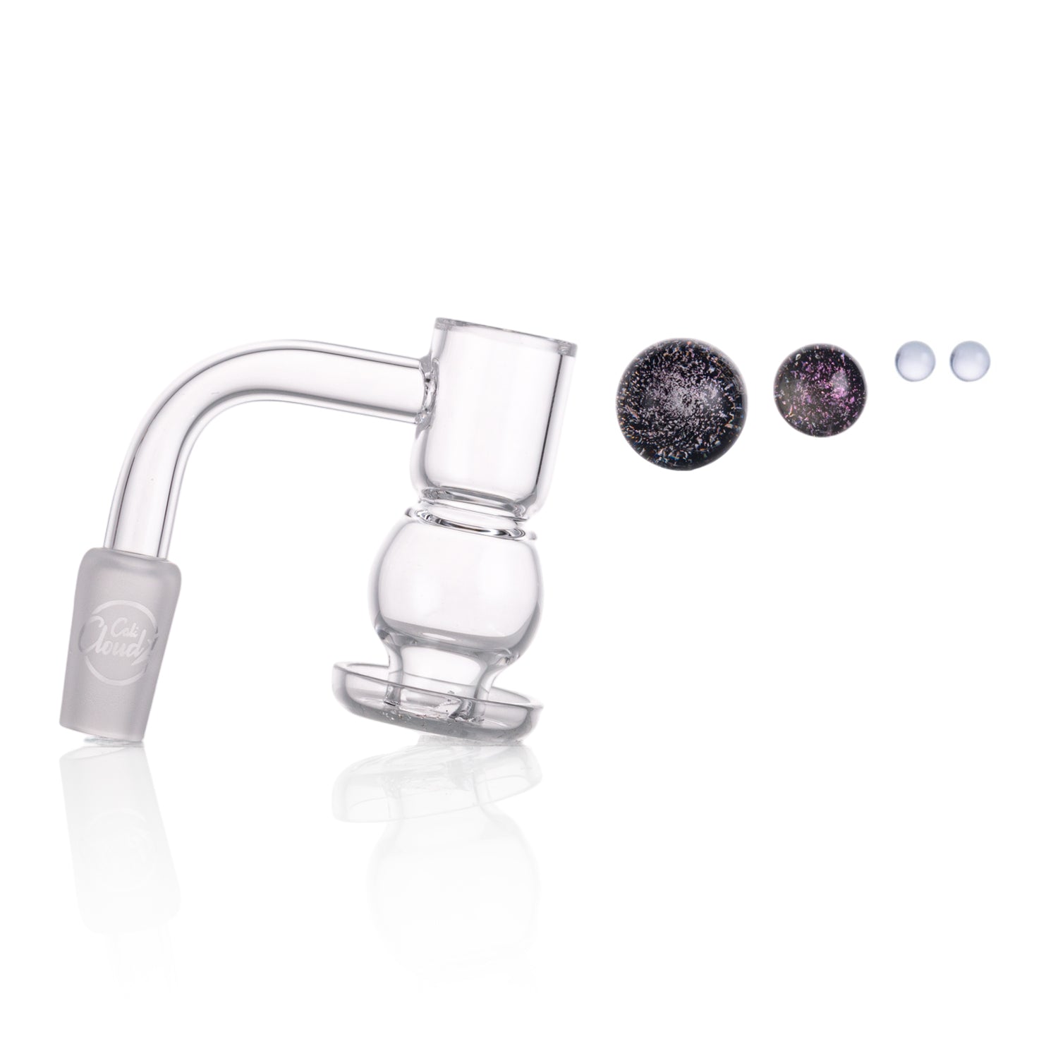 Lollipop QSeries-2 | 14mm Male 90° | Fully Welded Quartz Banger Set I Asst Colors