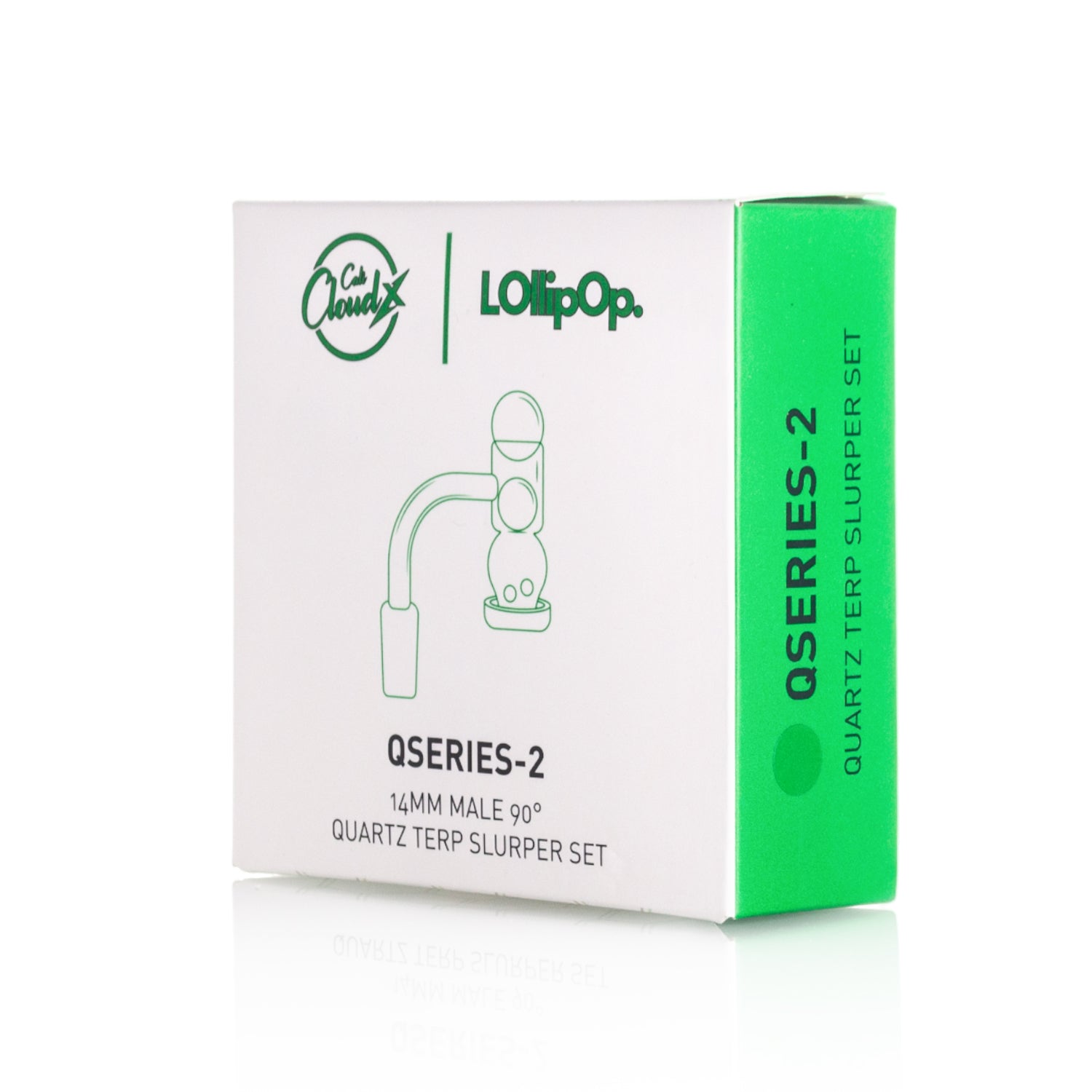 Lollipop QSeries-2 | 14mm Male 90° | Fully Welded Quartz Banger Set I Asst Colors