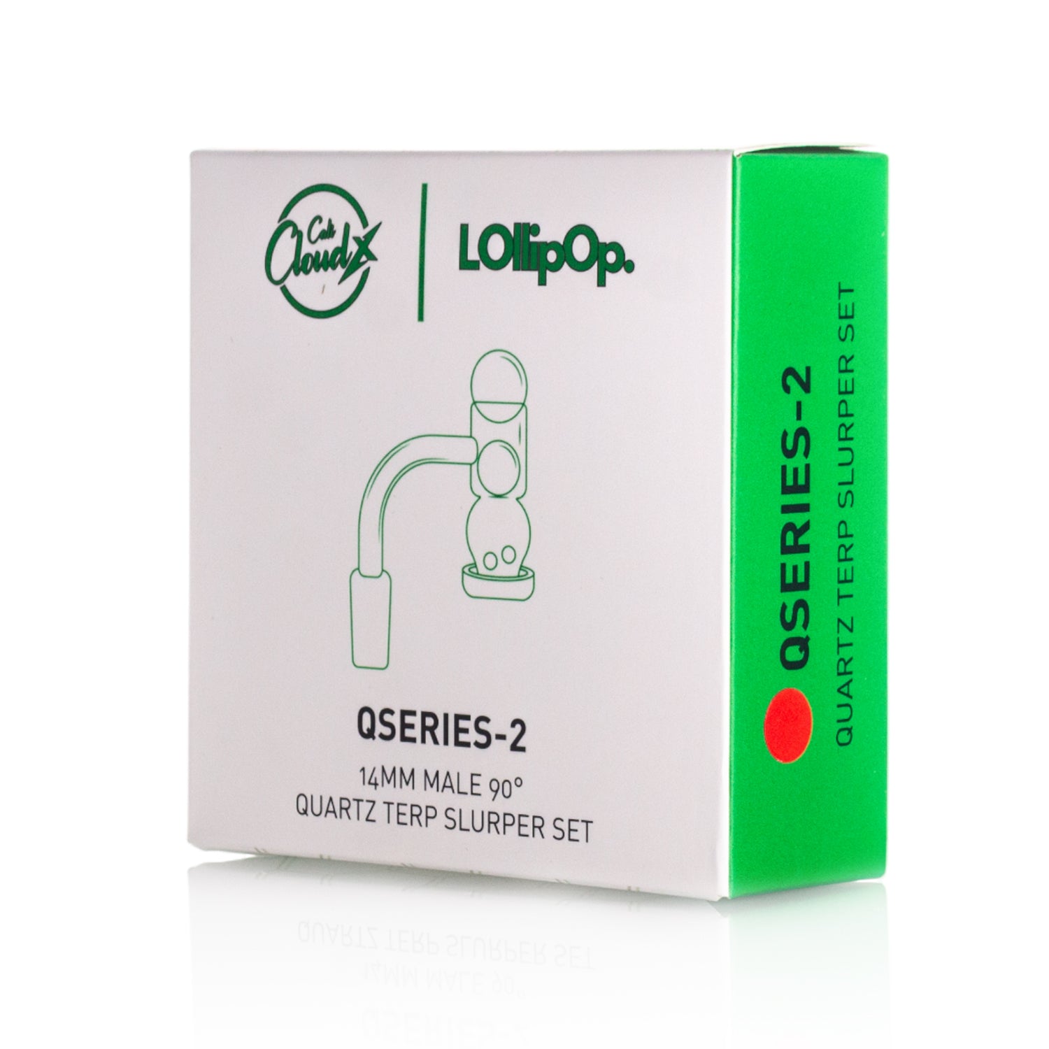 Lollipop QSeries-2 | 14mm Male 90° | Fully Welded Quartz Banger Set I Asst Colors