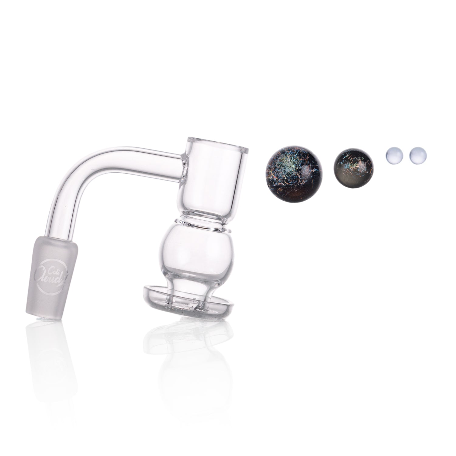 Lollipop QSeries-2 | 14mm Male 90° | Fully Welded Quartz Banger Set I Asst Colors