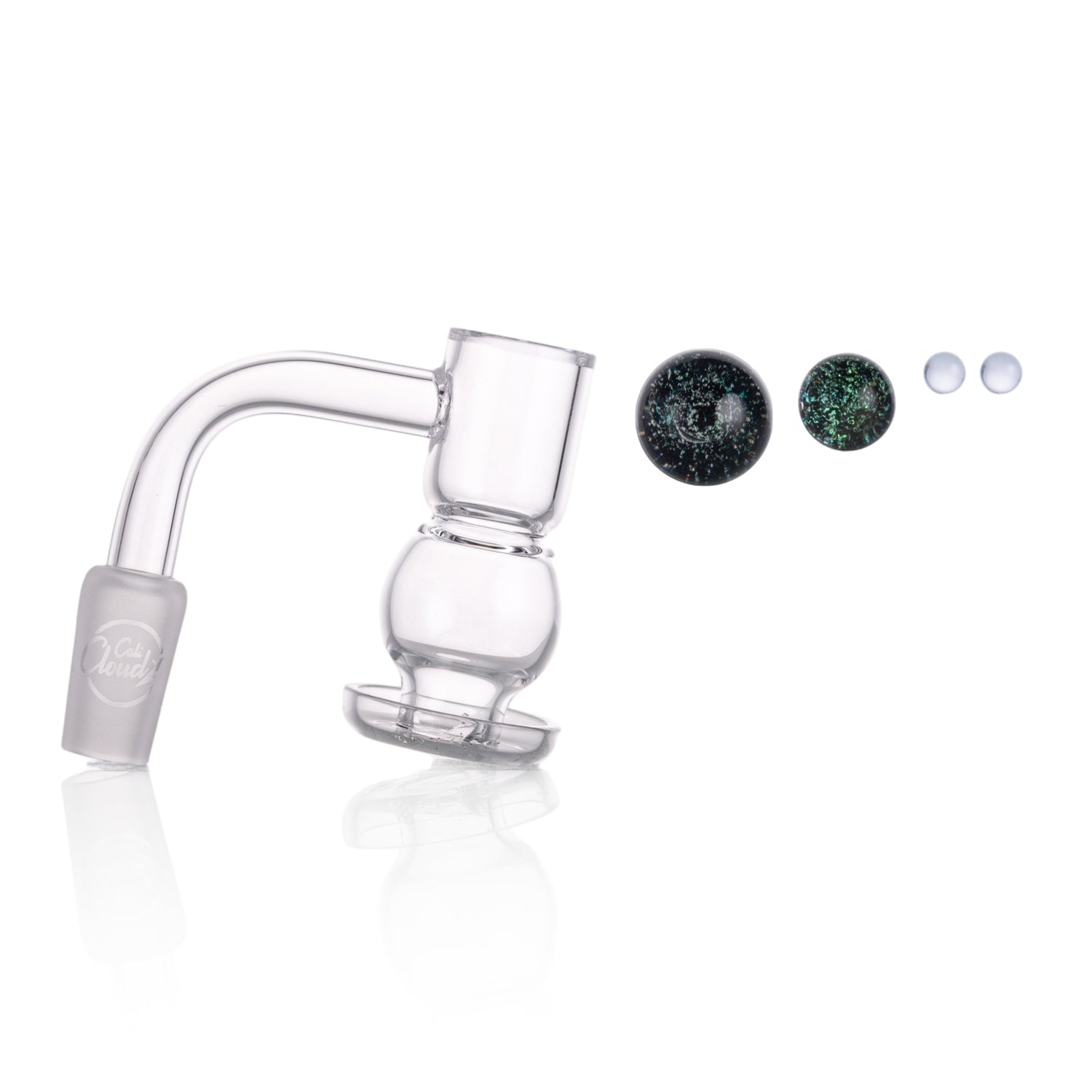 Lollipop QSeries-2 | 14mm Male 90° | Fully Welded Quartz Banger Set I Asst Colors