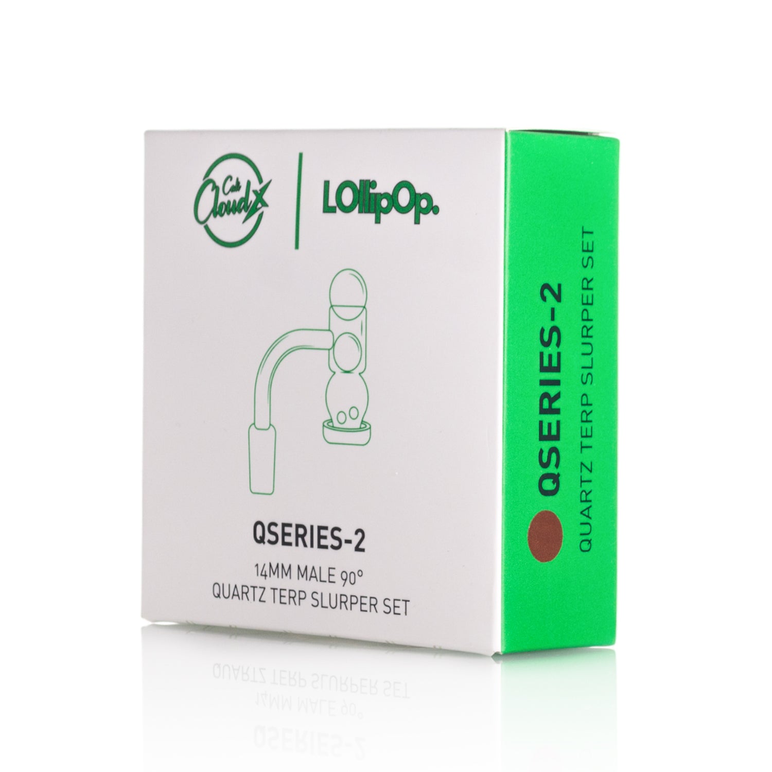 Lollipop QSeries-2 | 14mm Male 90° | Fully Welded Quartz Banger Set I Asst Colors