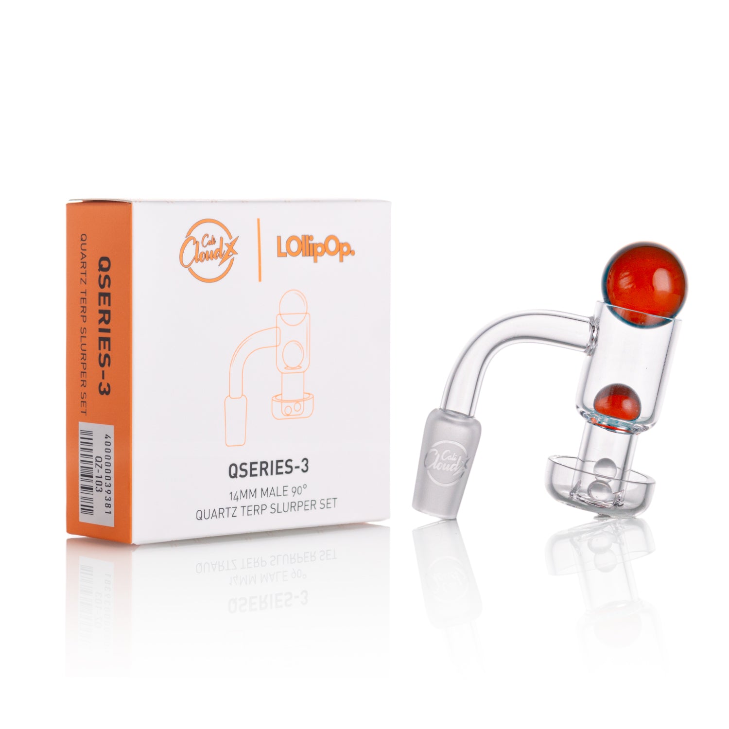Lollipop QSeries-3 — 14mm Male 90° Quartz Terp Slurper Set