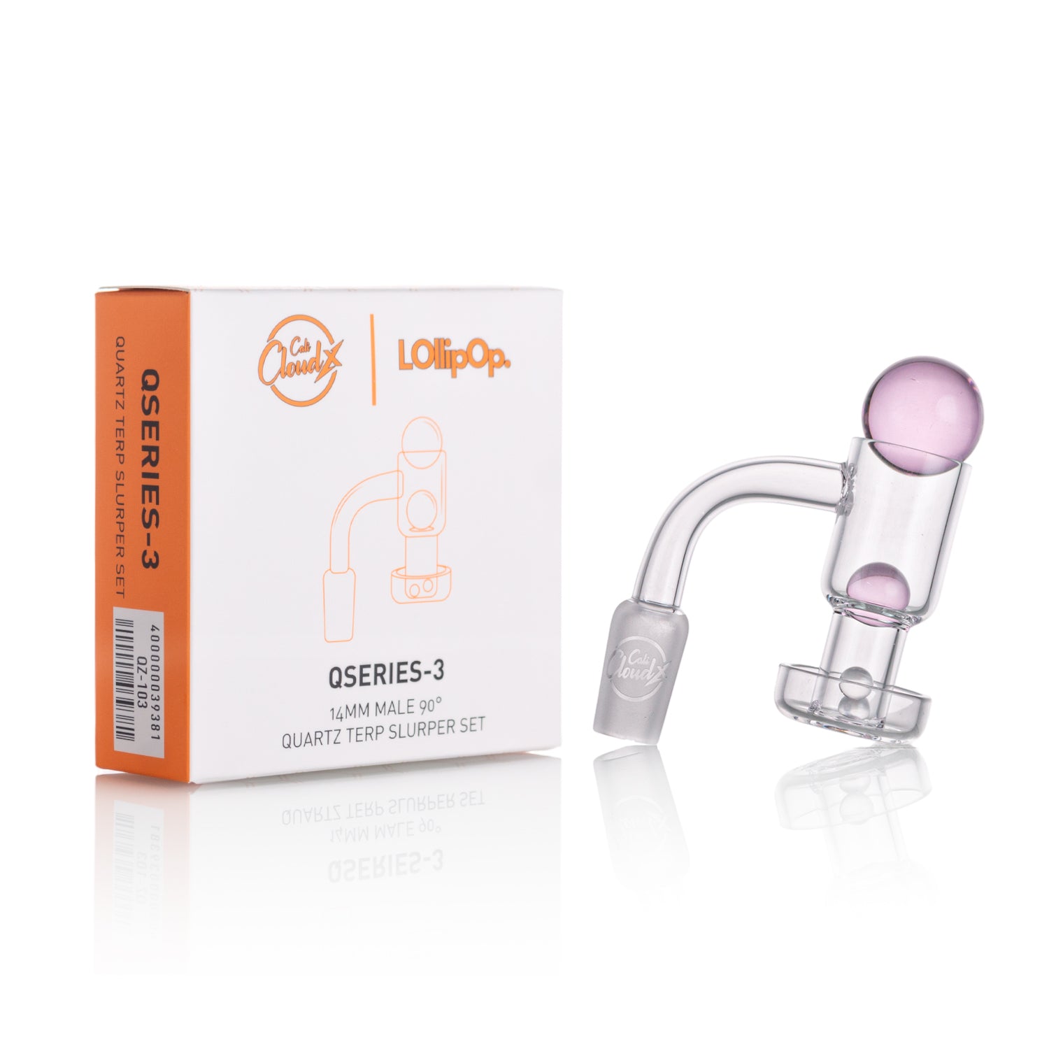Lollipop QSeries-3 — 14mm Male 90° Quartz Terp Slurper Set